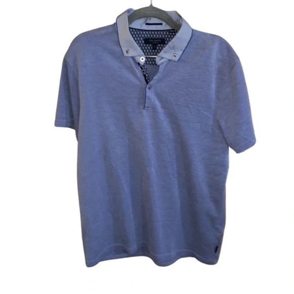 Ted Baker Blue Short Sleeve Polo Size 4 - Picture 1 of 4